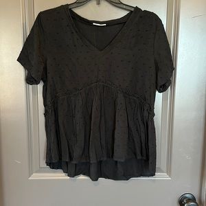 Mi ami med black dot ruffle top